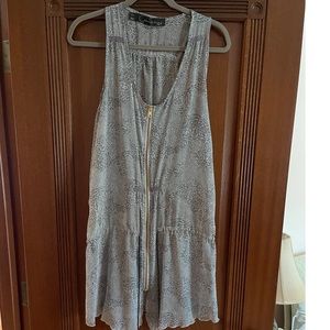 Sheer grey leopard print tunic